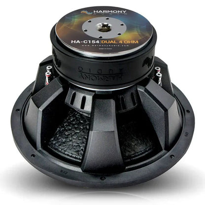 Harmony Audio HA-C154 Car Stereo Competition Carbon 15" Sub 2800W Dual 4 Ohm Subwoofer New