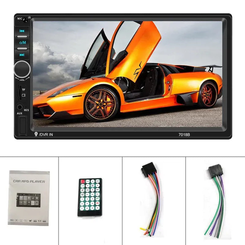 7"Touch Screen 2Din Car Multimedia Player Audio Stereo Support Bluetooth Mirror Link Rear View Camera Built-In Car DVR System with Optional Camera