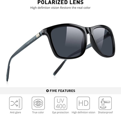 Unisex Polarized Aluminum Sunglasses Vintage Sun Glasses for Men/Women S8286