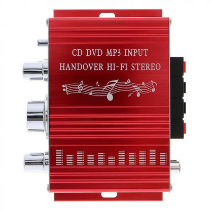 2CH Hi-Fi Car Stereo Amplifier Support CD / DVD / MP3 Input with Remote Control for Car Motorcycle Home