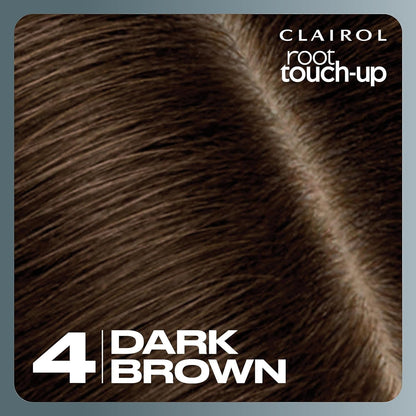 Root Touch-Up by Nice'N Easy Permanent Hair Dye, 4 Dark Brown Hair Color, Pack of 2