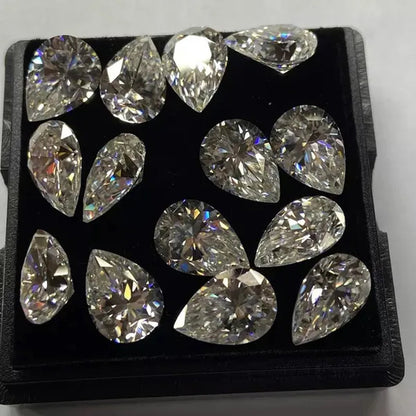Brilliant Cut Pear Cut 12x 16mm 8.50 Carat EF Genuine White VVS Loose Moissanite Gemstone