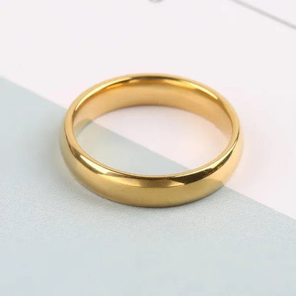 Couple Ring Simple Fashion Style Fine Jewelry Fashion Luxury Golden Engagement Wedding Ring Anniversary Gift Men and Women Ring