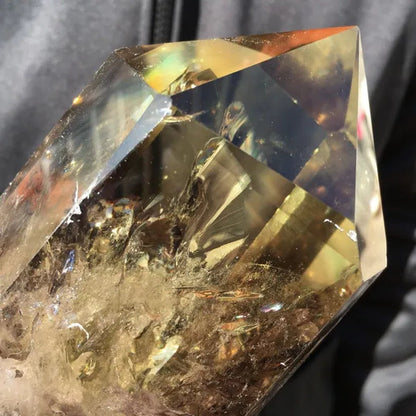 700g/800g/1000g Natural Large Size Clear Citrine Tower Points Smoky Citrine Quartz Crystal Healing Wand for Decoration
