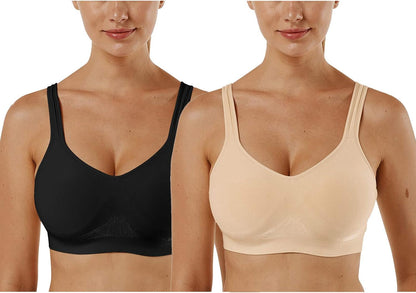 Women'S Wirefree Bras Seamless Full Coverage plus Size Sports Bra for Sleeping Yoga Workout Everyday Wear Bralette - WORLD TIME VISITS