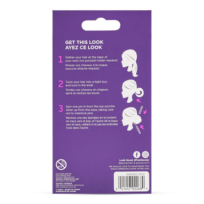 Hair Spin Pin, 2 Count - Mini Corkscrew Hair Pins for Fast Bun Provides All-Day Hold - Easy and Quick to Use - Pain-Free Hair Accessories for Women, Men, Boys, and Girls