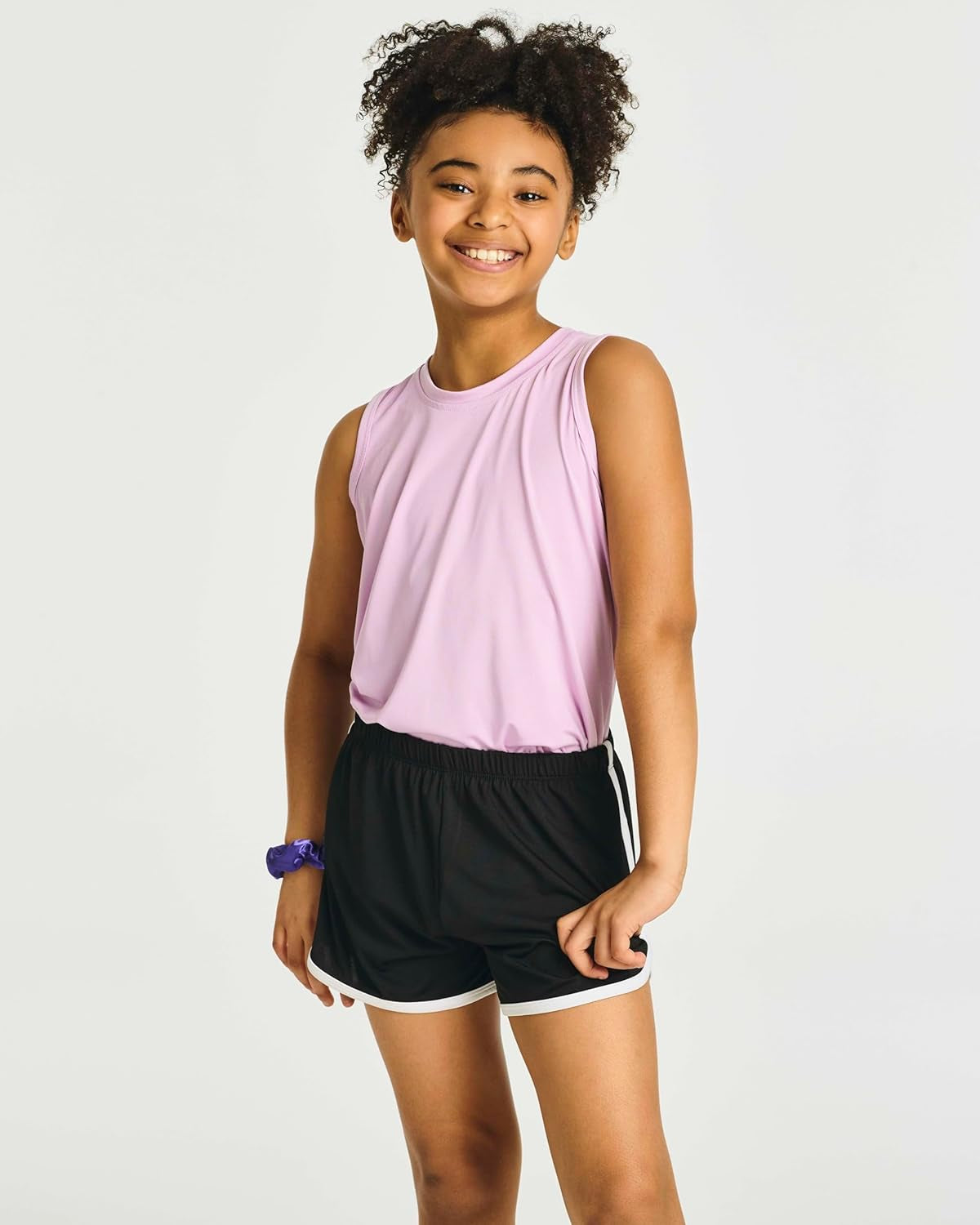 5 Pack: Girls' Dry-Fit Active Athletic Dolphin Shorts (Ages 4-16) - WORLD TIME VISITS