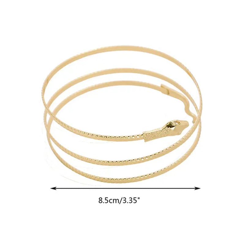Metal Arm Cuff Upper Arm Bracelet Band for Women Gold Silver Color Armlet Snake Armband Adjustable Arm Cuff Bangle POE