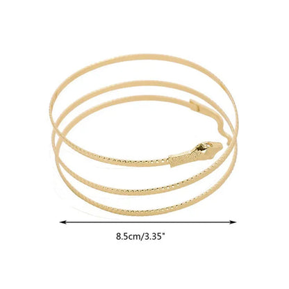 Metal Arm Cuff Upper Arm Bracelet Band for Women Gold Silver Color Armlet Snake Armband Adjustable Arm Cuff Bangle POE