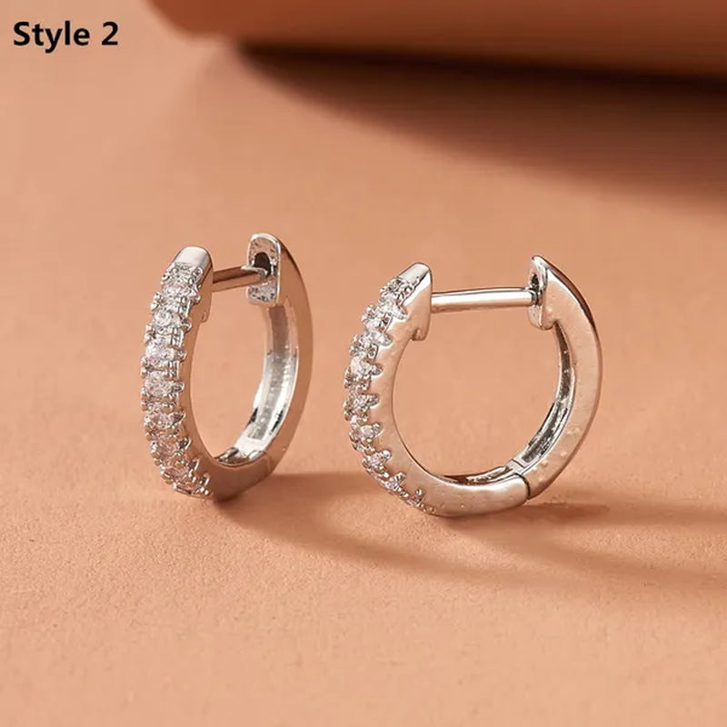 2022 New Exquisite FashionPurple Oval Crystal Earrings Charm Round Amethyst Diamond Hoop Earrings Romantic Valentine's Day Gift Engagement Earrings Wedding Earrings Anniversary Women's Jewelry