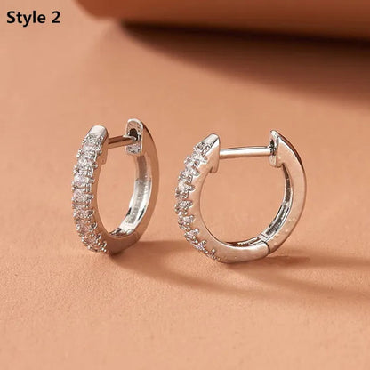 2022 New Exquisite FashionPurple Oval Crystal Earrings Charm Round Amethyst Diamond Hoop Earrings Romantic Valentine's Day Gift Engagement Earrings Wedding Earrings Anniversary Women's Jewelry
