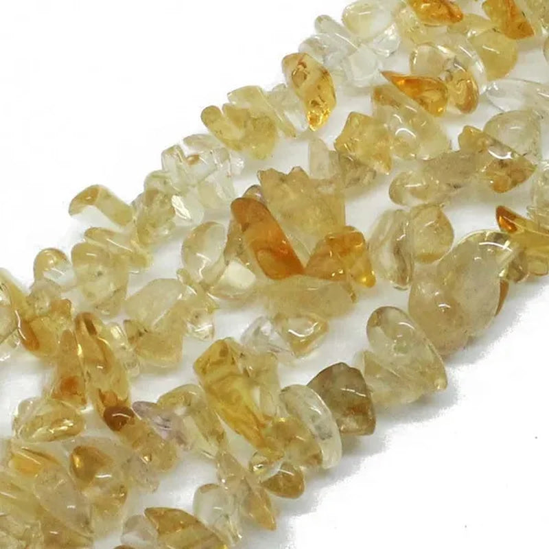 1pcs Natural Gemstone Citrine Quartz Chip Beads 5mm-8mm for Creatively Jewelry Making 31inch