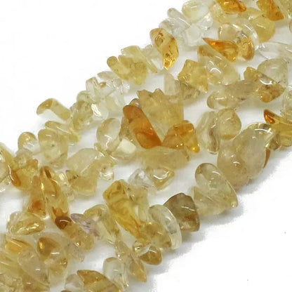 1pcs Natural Gemstone Citrine Quartz Chip Beads 5mm-8mm for Creatively Jewelry Making 31inch
