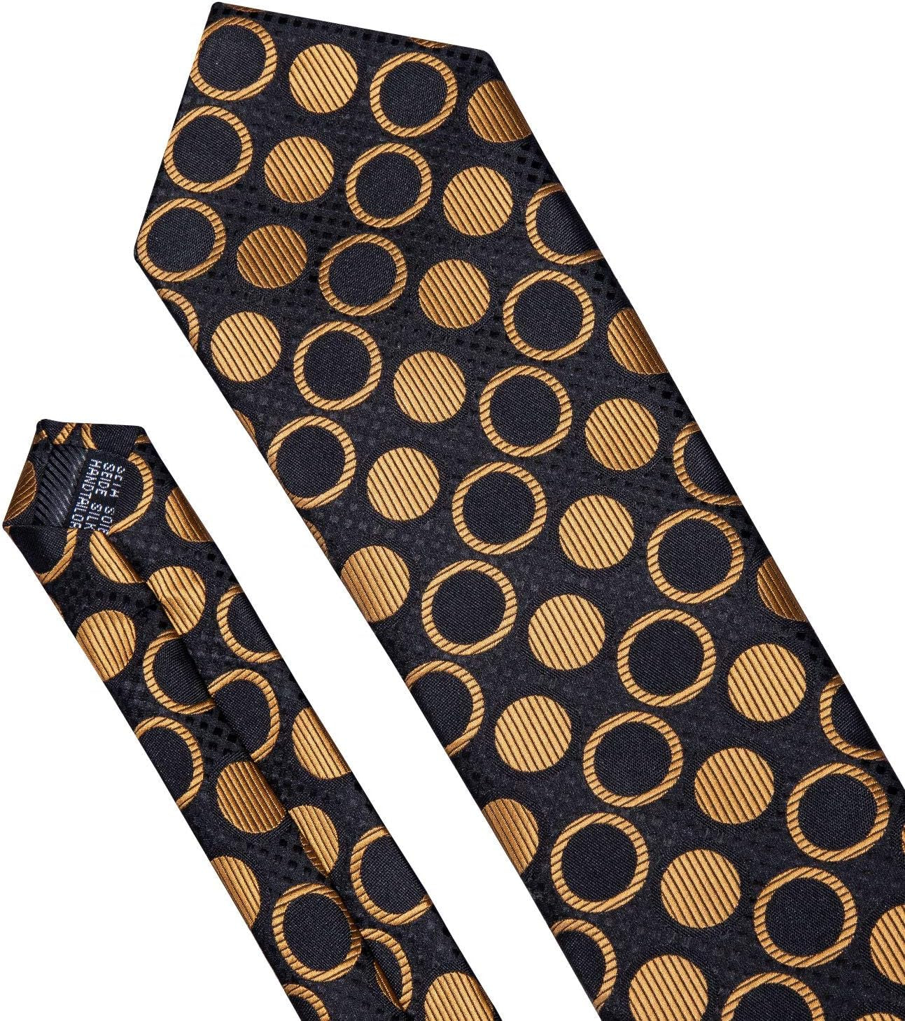Men'S Tie Set Polka Dot Handkerchief Cufflinks Plaid Fashion Neckties Wedding Business