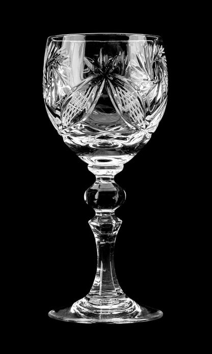 SET of 6 Russian CUT Crystal Shot/Sherry Glasses on a Long Stem 65Ml/2Oz Hand Made