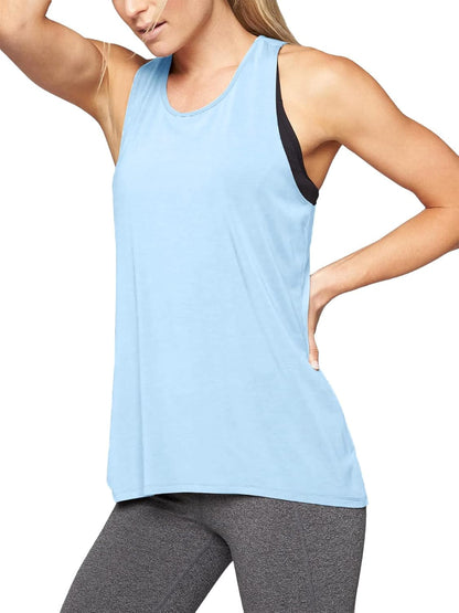 Workout Tops for Women Yoga Athletic Shirts Tank Tops Gym Summer Workout Clothes - WORLD TIME VISITS