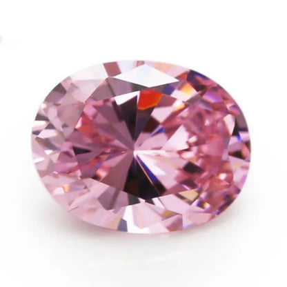 2PC 2.0Ct Loose Gemstone Oval Cut Cubic Zirconia Stone Jewelry Production Craft Bead Grade VVS 6*8Mm /0.23*0.31Inch - WORLD TIME VISITS