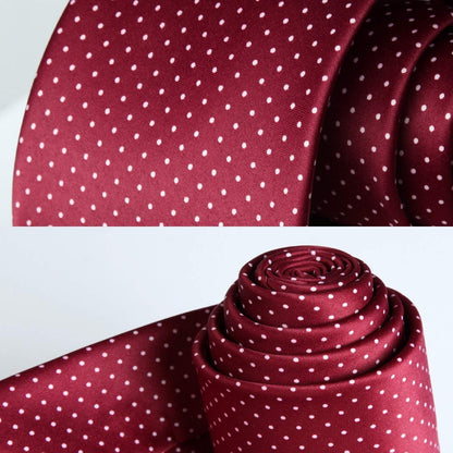 Polka Dot Ties for Men Classic Silk Ties and Pocket Square Formal Business Necktie Handkerchief Wedding Party