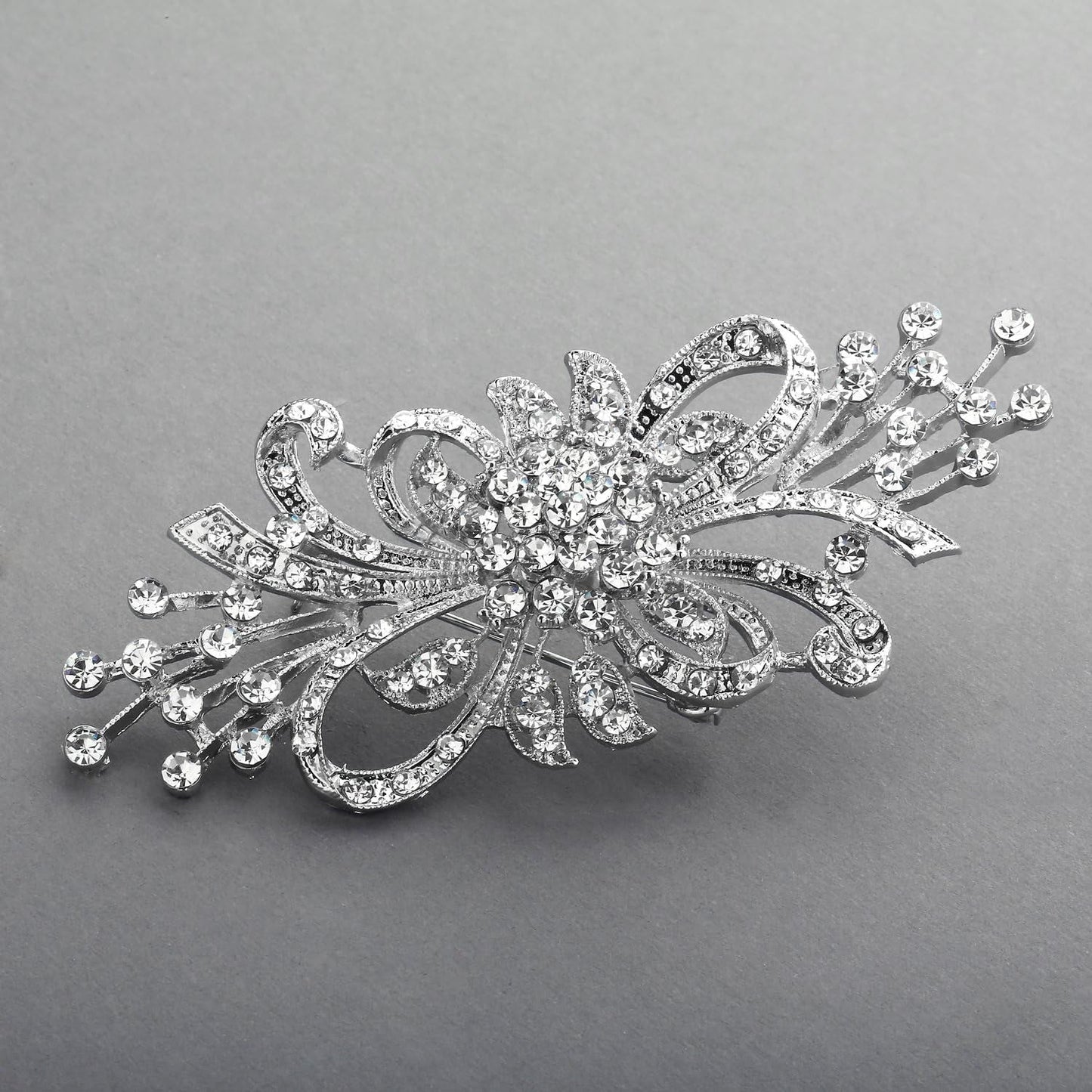 Antique Crystal Bridal Brooch Pin for Weddings, Bridesmaid, Mother of the Bride Jewelry Accessory