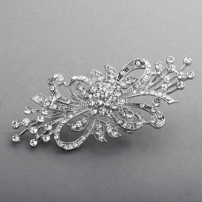Antique Crystal Bridal Brooch Pin for Weddings, Bridesmaid, Mother of the Bride Jewelry Accessory