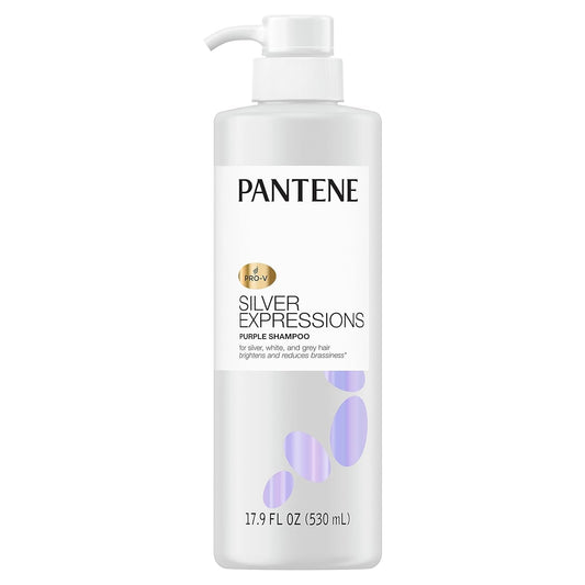 Silver Expressions, Purple Shampoo and Hair Toner, Pro-V for Grey and Color Treated Hair, Lotus Flowers, 17.9 Fl Oz