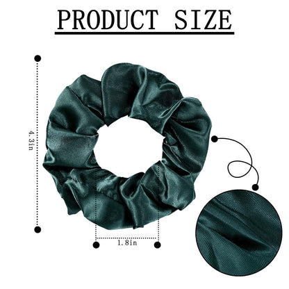 10 Pieces Satin Scrunchies Hair Ties Silky Small Elastic Hair Bobbles Ponytail Holders Curly Hair Accessories for Women Girls Kids Adults (Retro Colors)