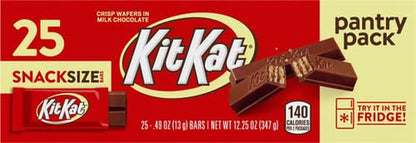 Milk Chocolate Wafer Snack Size, Candy Pantry Pack, 12.25 Oz (25 Pieces)
