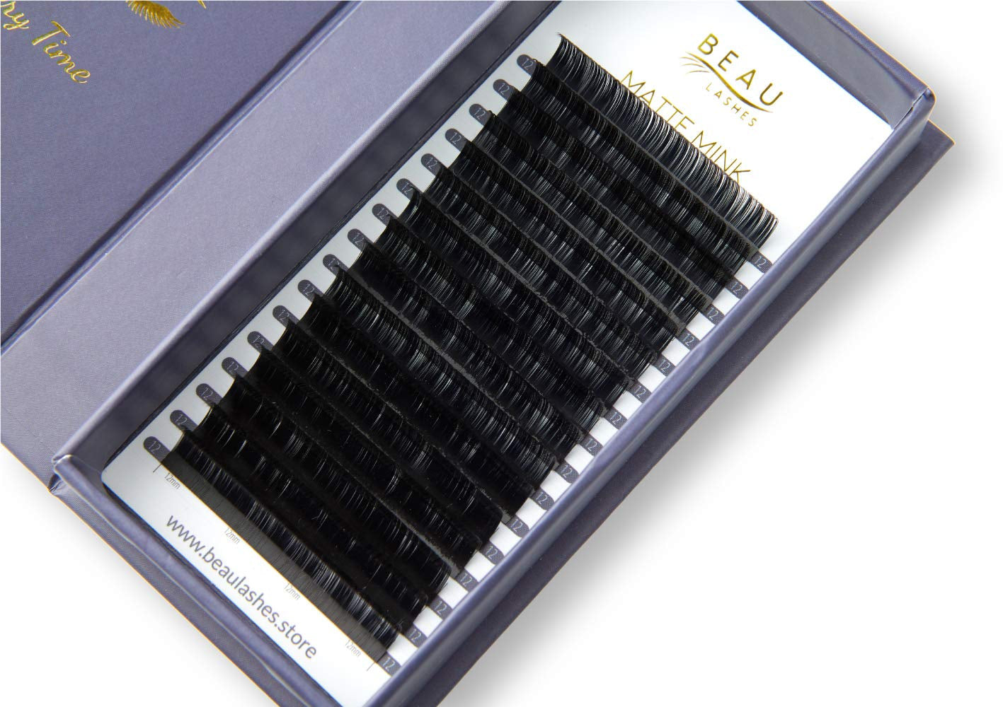 Volume Lash Extensions 0.05Mm C Curl 10Mm Tray - Semi Permanent Professional Individual Russian Volume Faux Mink Lash Extensions - Single Individual Eyelashes for Lash Tech Salon Supplies