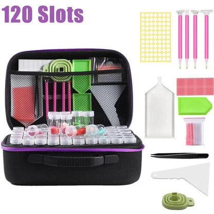 Diamond Painting Storage Box Container with Accessories Tools Kits for Beads Diamonds Rhinestones Storage