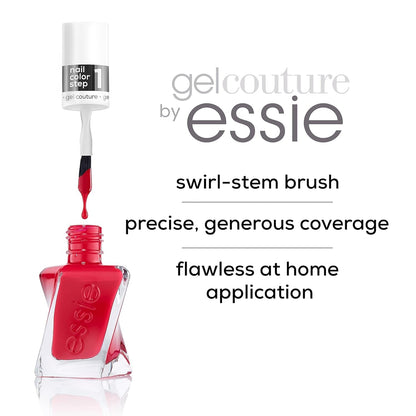 Gel Couture Long-Lasting Nail Polish, 8-Free Vegan, Deep Red, Spiked with Style, 0.46 Fl Oz