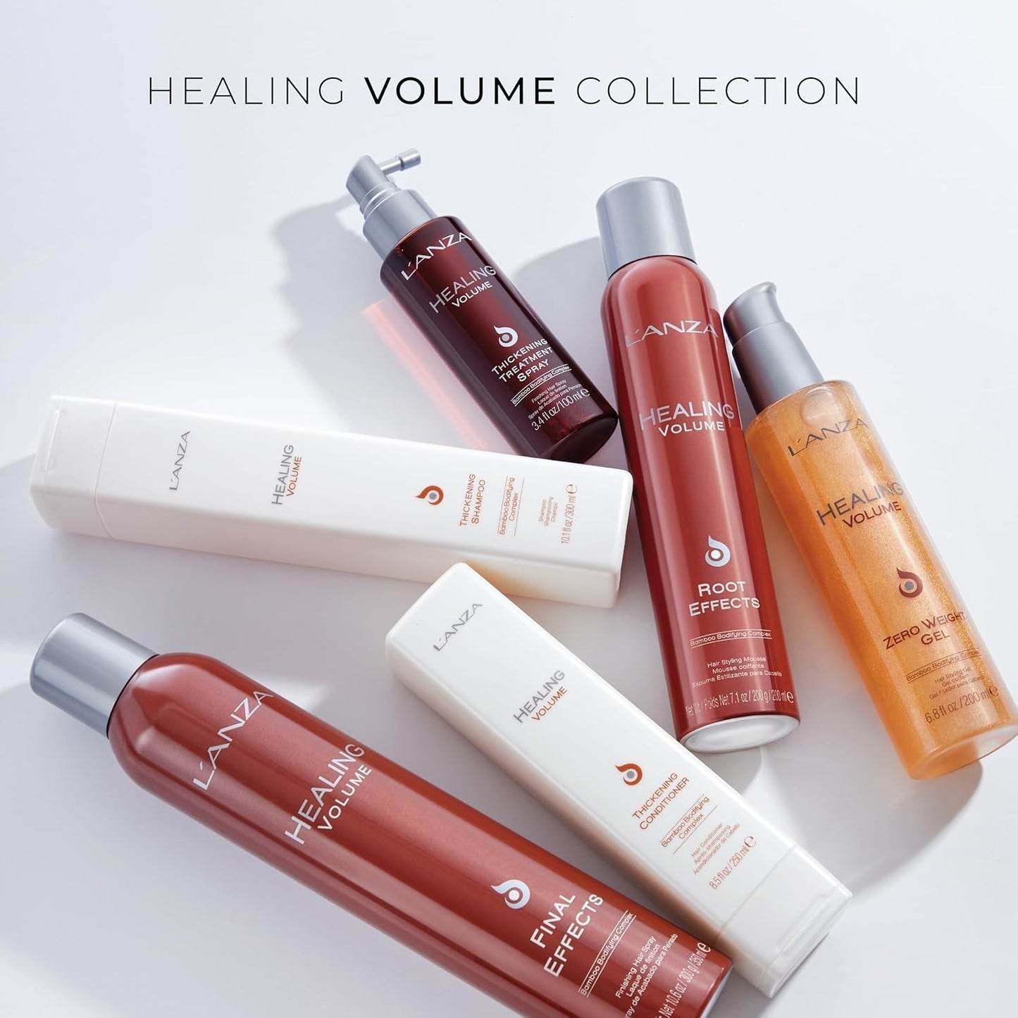L'ANZA Healing Volume Zero Weight Gel, Extra Hold Hair Gel Dramatically Boosts Shine, Volume, and Thickness of Fine Flat Hair, and Styling Gel for Edge Control, Braiding & Hair Styling (6.8 Fl Oz)