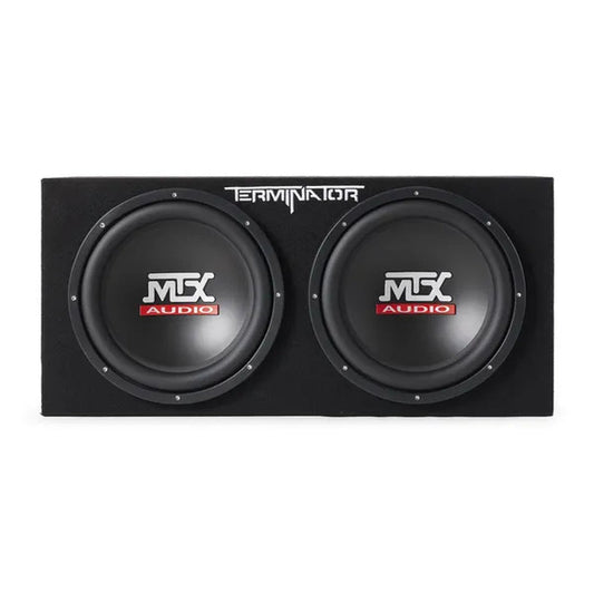 MTX TNP212D2 12" 1200W Dual Loaded Car Subwoofer Audio W/ Sub Box and Amplifier - WORLD TIME VISITS