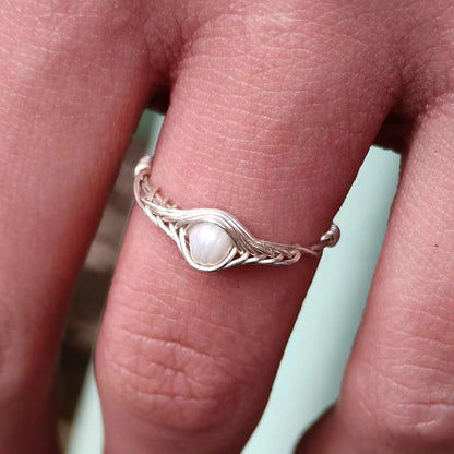 Pearl Rings for Women Sterling Silver Handmade by  (8)