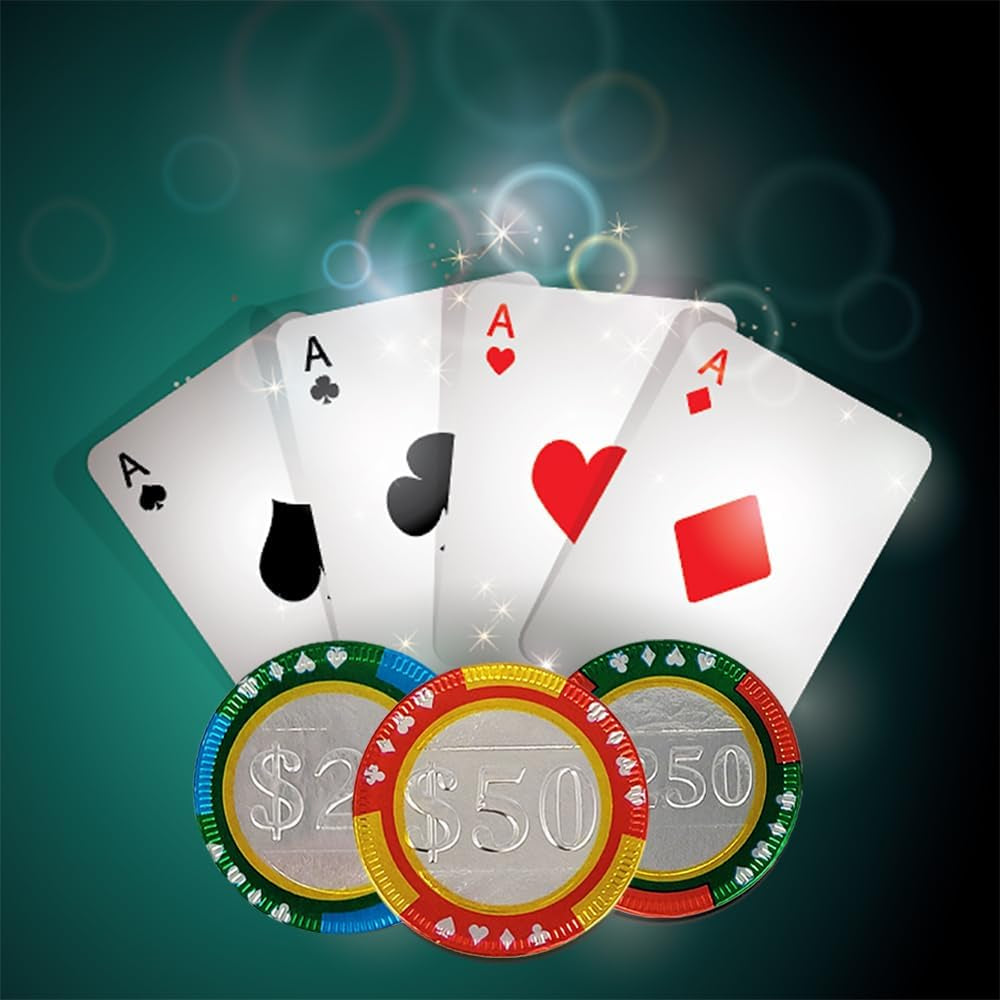 Casino Poker Chips, Belgian Milk Chocolate Coins, Kosher Certified Dairy, Non GMO (Pack of 25) - WORLD TIME VISITS