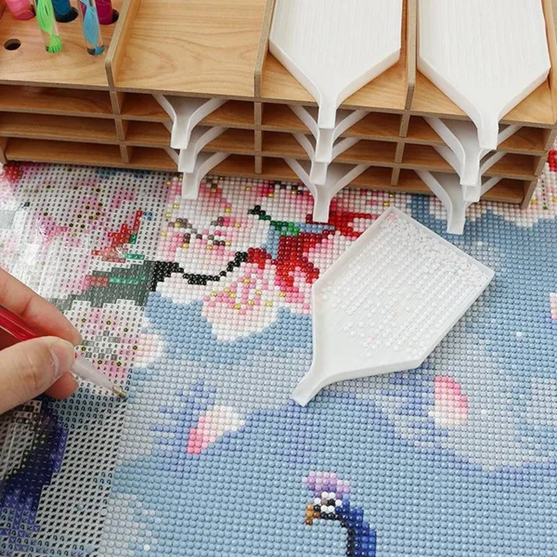 Diamond Painting Tool Tray Point Drill Pen Wood Organizer Holder Detachable Diamond embroidery Accessories - WORLD TIME VISITS
