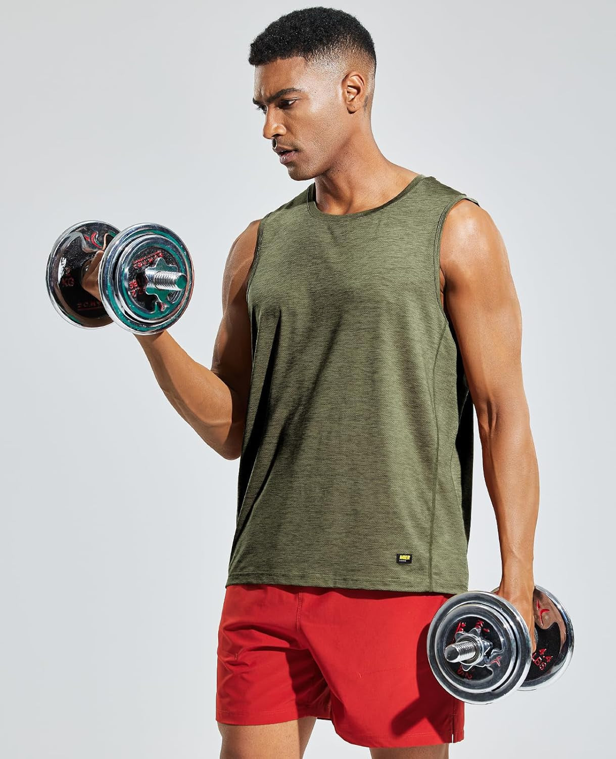 Men’S Sleeveless Tank Top Dry Fit Workout Muscle Tee Shirt for Running Athletic Gym Sports Training, Moisture Wicking
