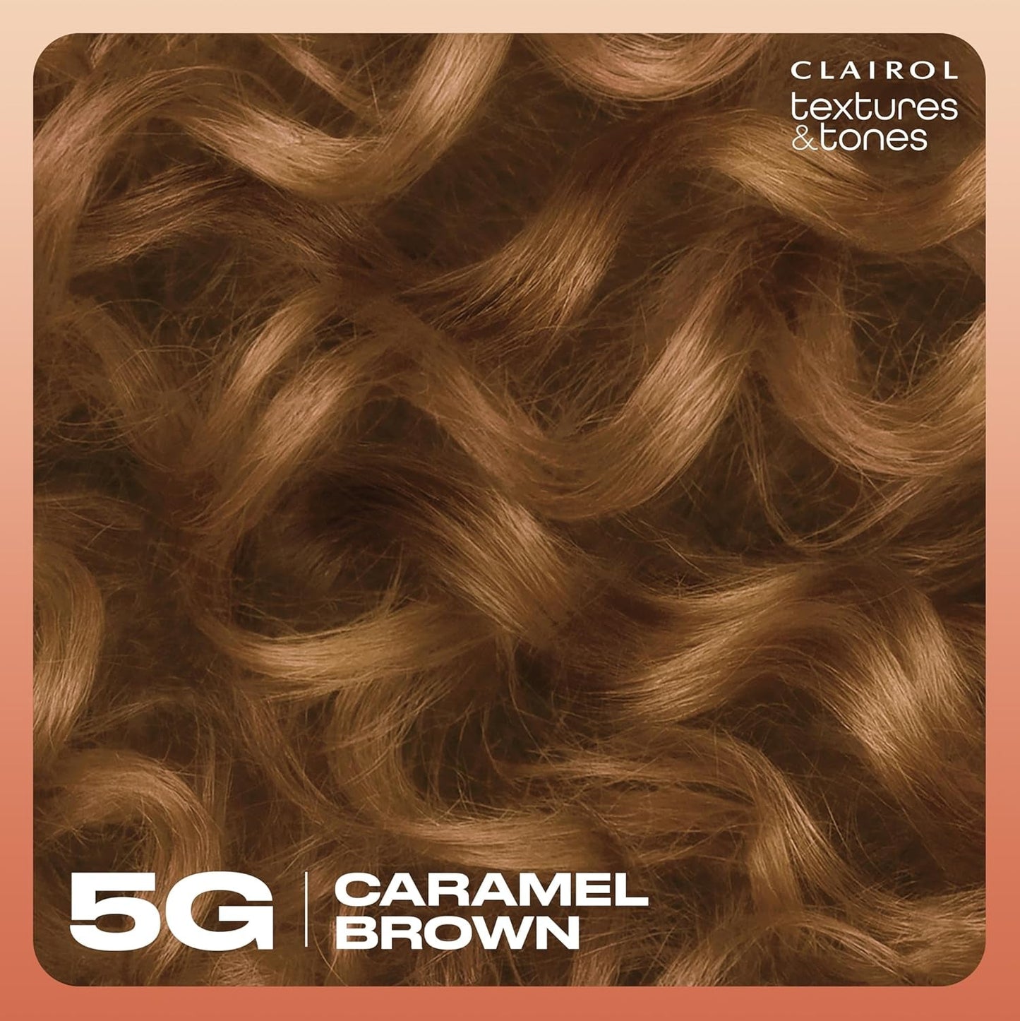 Textures & Tones Permanent Hair Dye, 5G Caramel Brown Hair Color, Pack of 1