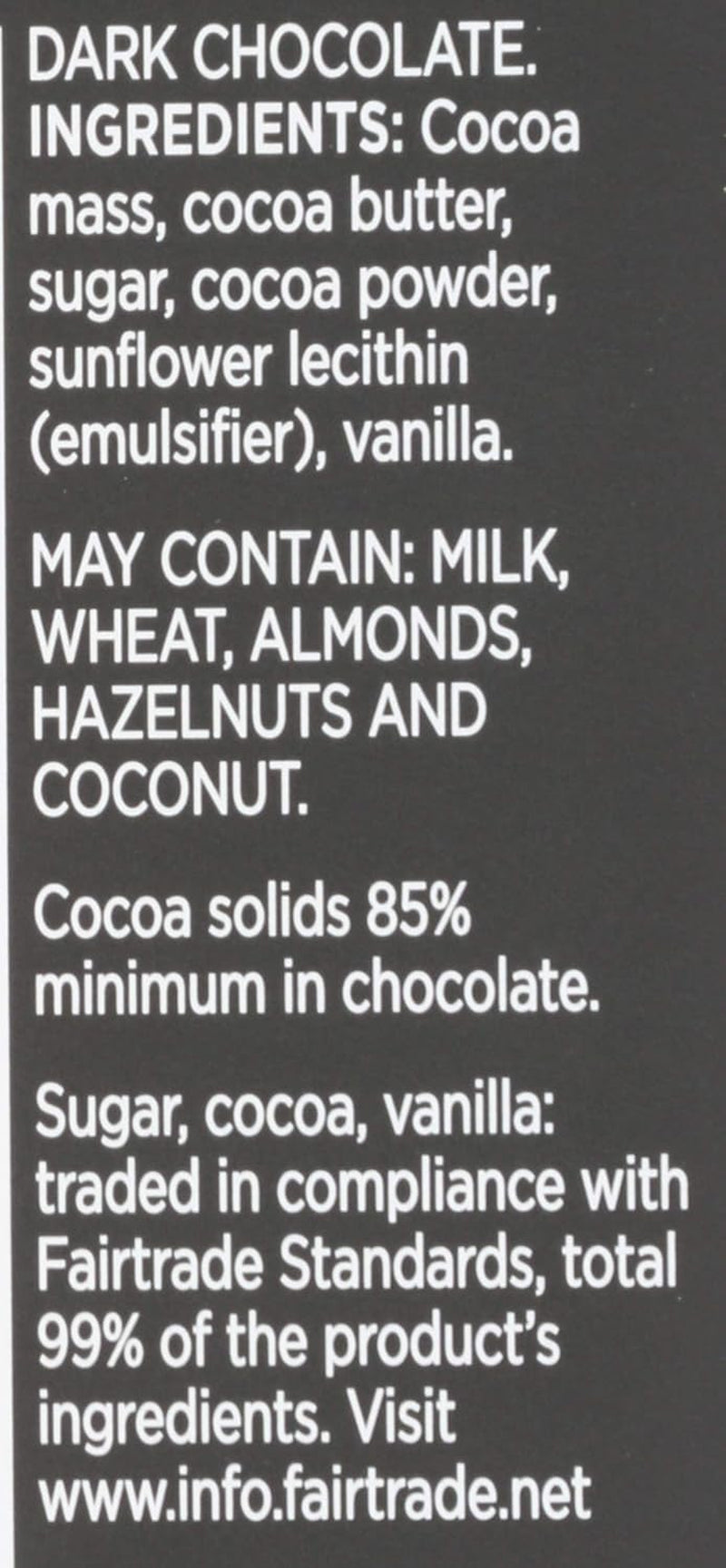 CHOCOLATE Chocolate, 85% Exquisitely Rich Dark Chocolate, 3 Oz