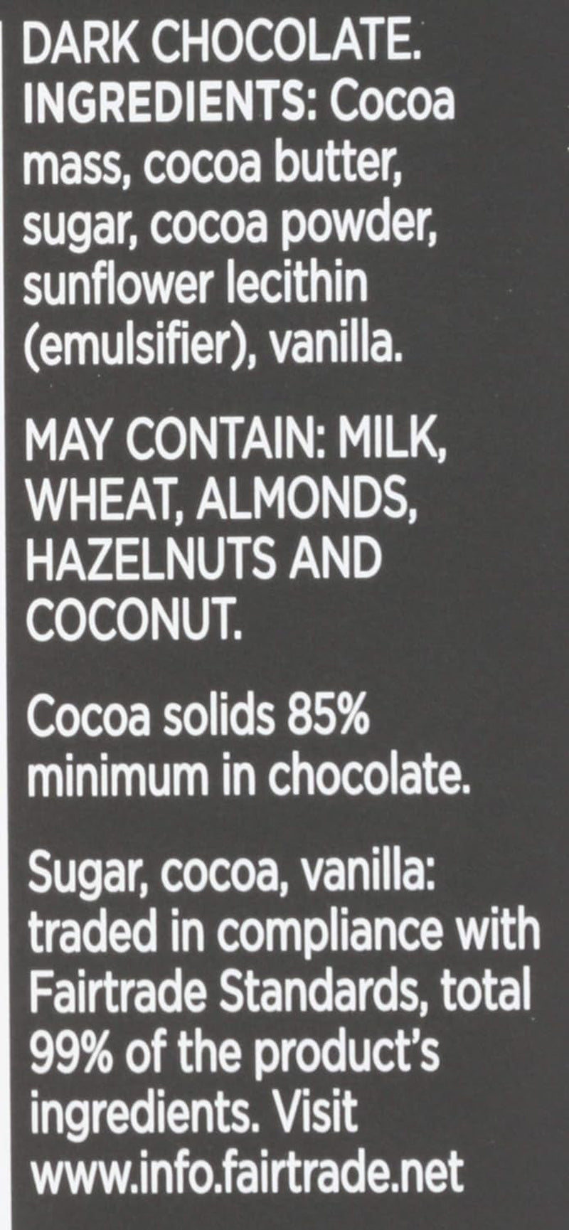 CHOCOLATE Chocolate, 85% Exquisitely Rich Dark Chocolate, 3 Oz