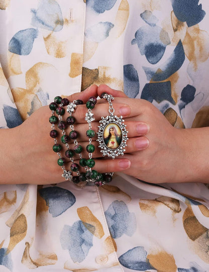 Chaplet Rosary/Servite Rosary of the Seven Sorrows / 7 or 10 Prayer Beads Chain Religious Virgin Mary Pendant Y-Necklace