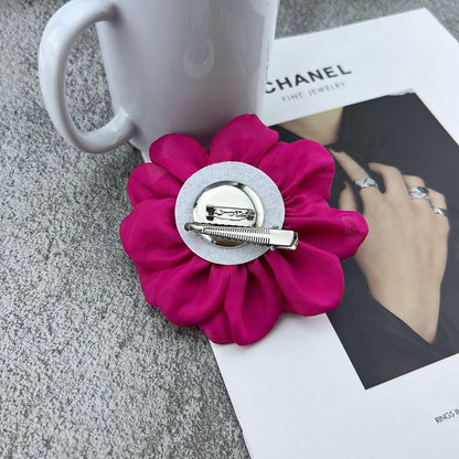 Dainty Fabric Rose Flower Large Brooch Lapel Pins Flower Brooches Pin Classic for Wedding Party Dance Banquet for Women Dress Suit Clothes Accessories Jewelry 100Mm