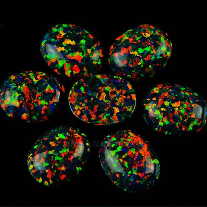 Brilliant MIX OPAL Gem OVAL Cabochon Cut 7X9mm AAAAA VVS Loose Gemstone Jewelry Making Ring