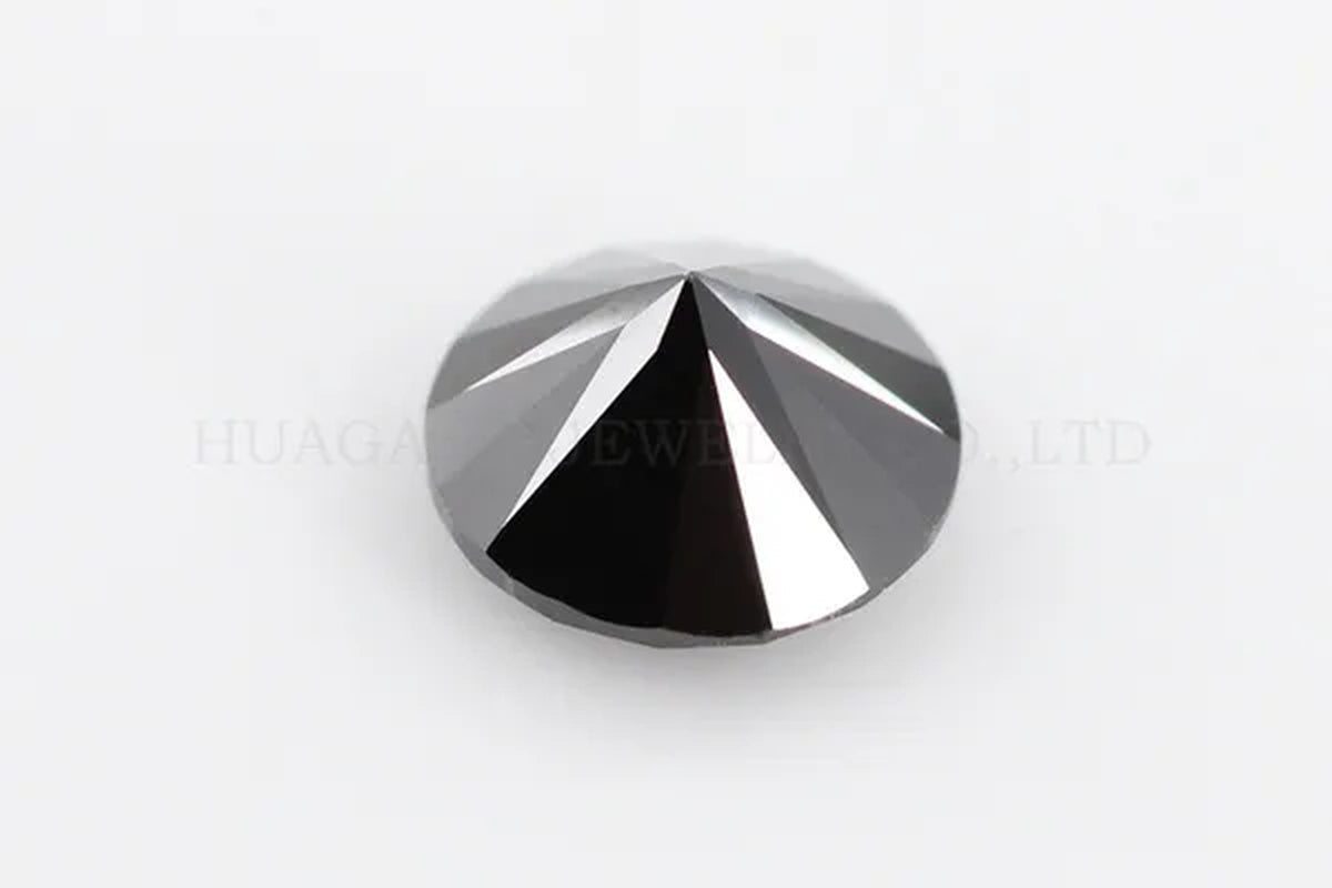 0.5ct 5mm  Round Brilliant Cut Black Moissanite Loose Stone VVS1 Excellent Cut Jewelry Making Stone