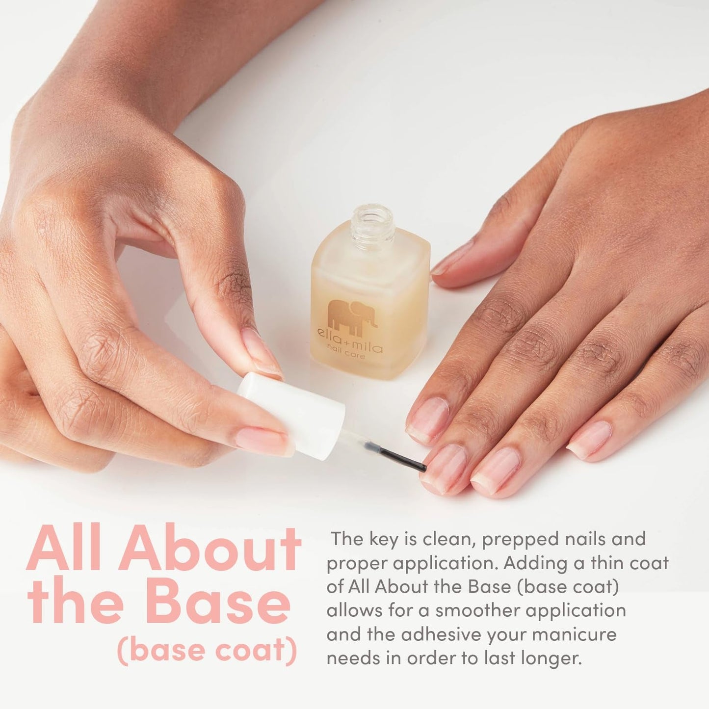 "All about the Base - Coat Nail Polish - Long-Lasting Ridge Filler Base Coat - Nail Care That Helps Smooth & Fill Natural Nails (0.45 Fl Oz)