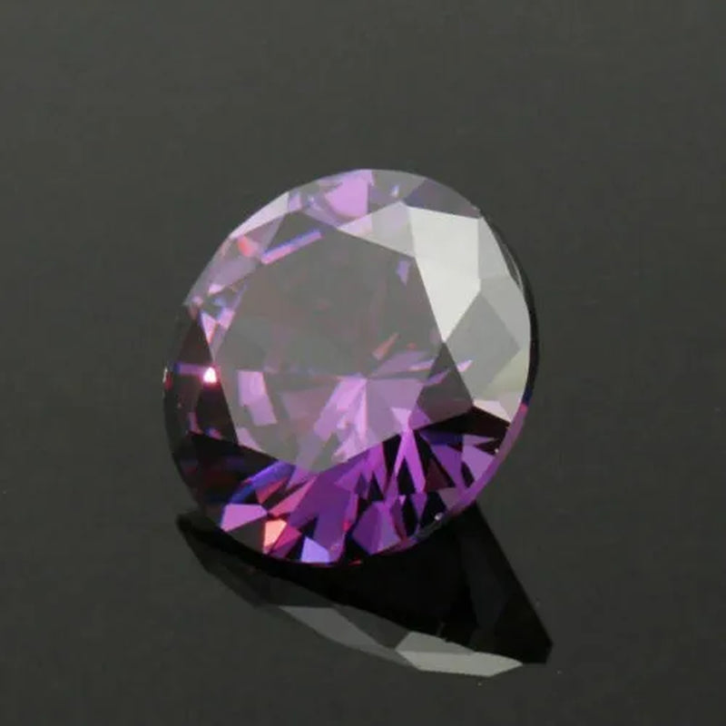 6-15MM Purple Round Zircon Stone for Jewelry Ring Necklace Accessories - WORLD TIME VISITS