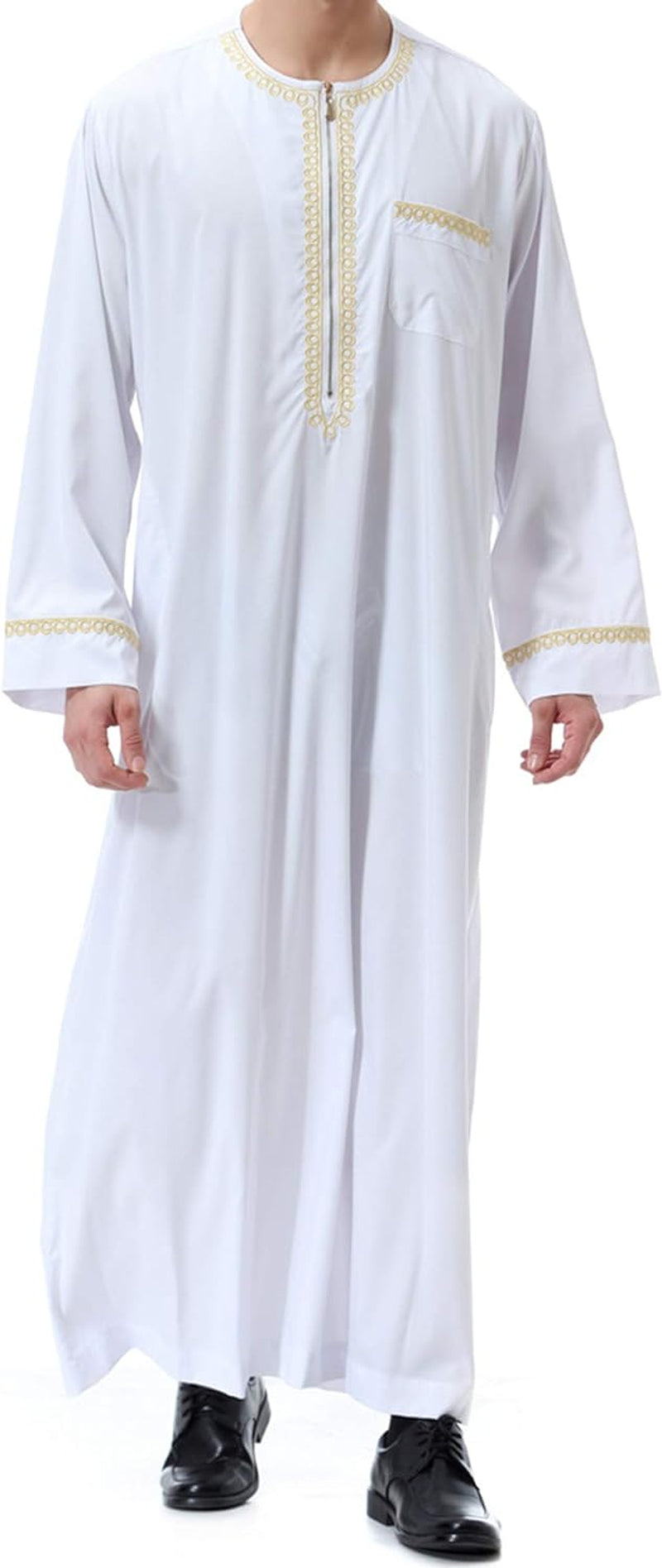 Islamic Mens Clothing Kaftan Maxi-Muslim Male Shirt Long Sleeve Abaya Dubai Cotton…