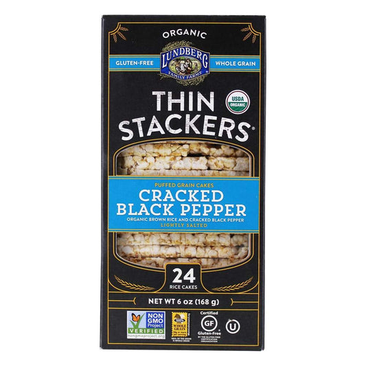 Organic Thin Stackers, Five Grain, 6Oz, Gluten-Free, Vegan, Kosher, USDA Certified Organic, Non-Gmo Verified, Whole Grain Brown Rice