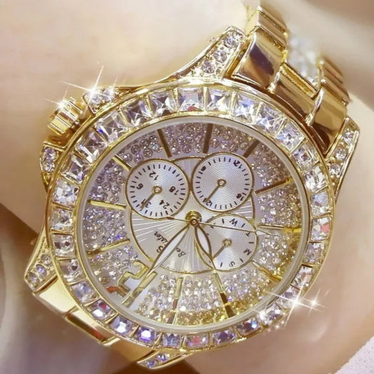 BS bee sister Luxury Creative Women Watches Gold Rhinestone Shining Design Bracelet Watches Ladies Women Wrist Watch Montre Femme - WORLD TIME VISITS