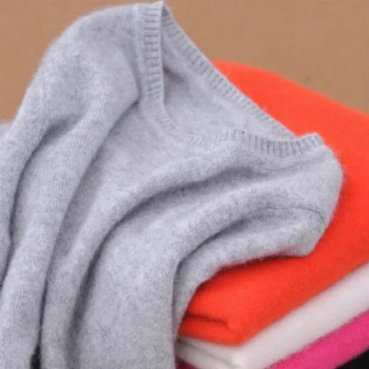 18 Colors Wool Pure Cashmere Sweater Women Soft Pullovers O-Neck Pull Femme Long Sleeve Sweaters Pullovers