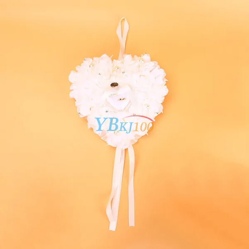 Wedding Favors Rose Heart Shaped Design Box Pillow Cushion Case Holder Gift